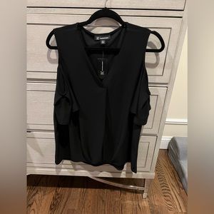 Black Cold Shoulder Blouse from INC